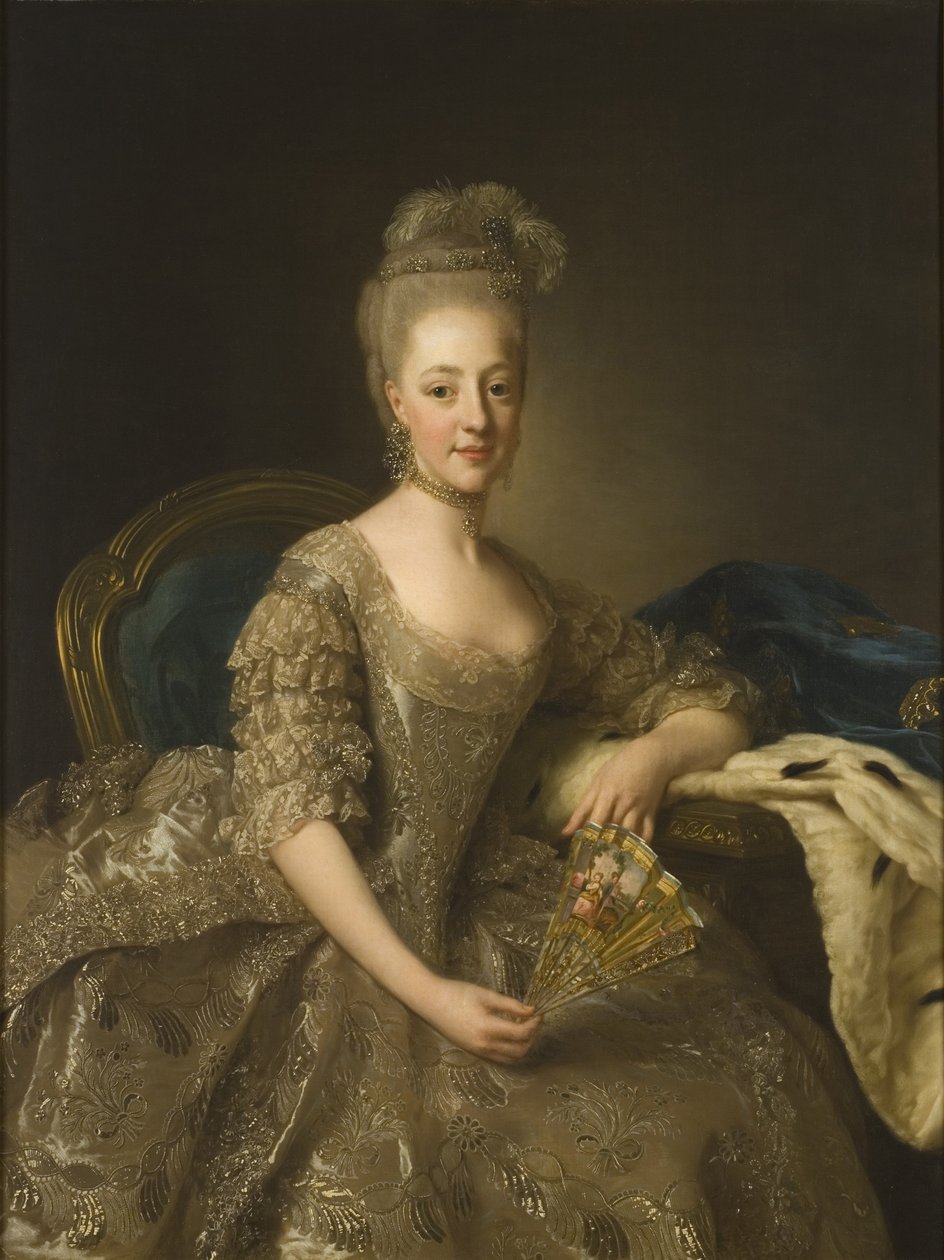 Portret Jadwigi Elisabeth Charlotte z Holstein-Gottorp 1759-1818, 1774 autorstwa Alexander Roslin