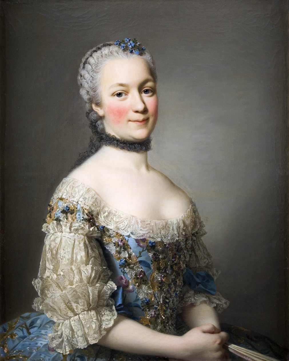 Portrait of Katarzyna Mniszech, née Zamoyska 1722-1771, 1753 autorstwa Alexander Roslin
