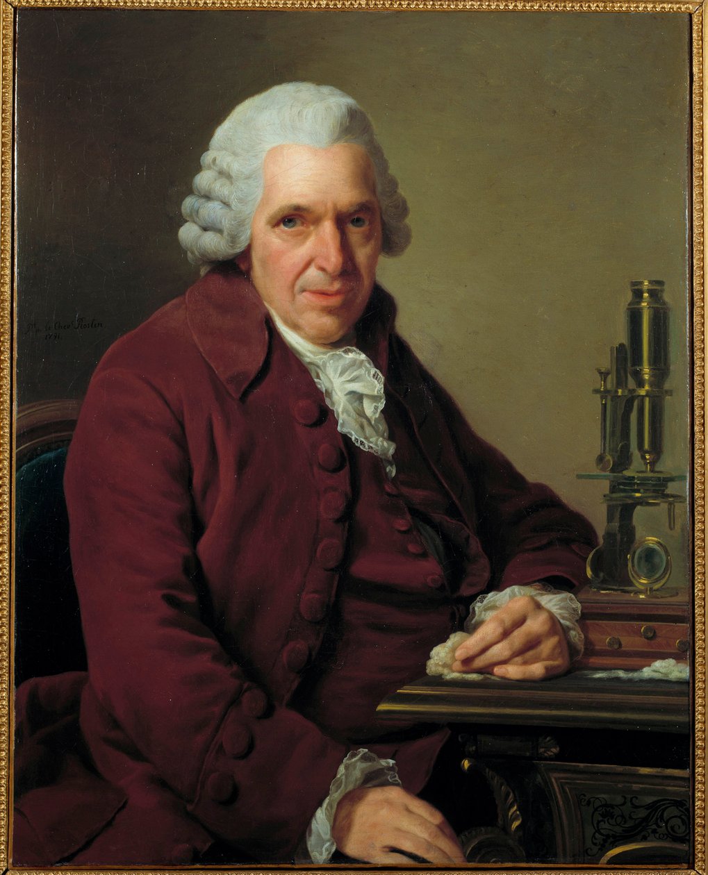Portret Louis Jean Marie Daubenton, dit Daubenton (1716 - 1800), francuski przyrodnik. Obraz Roslin Alexandre (1718 - 1793) Orleans Musee Des Beaux Arts. - Portret Louis-Jean-Marie Daubenton, zwany Daubenton autorstwa Alexander Roslin
