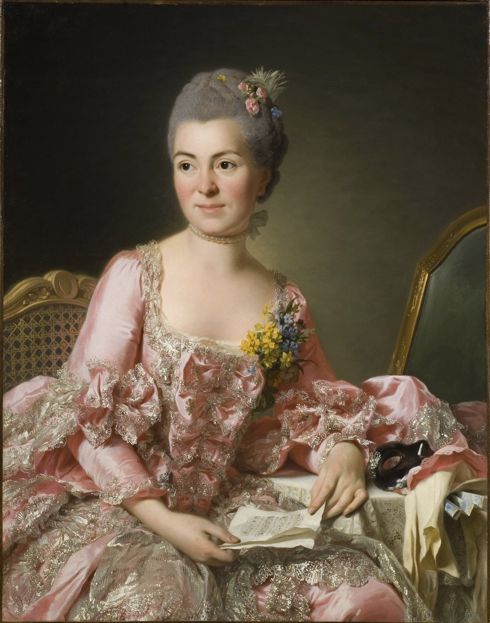 Portret Marie-Suzanne Giroust, Madame Roslin 1734-1772, 1770 autorstwa Alexander Roslin