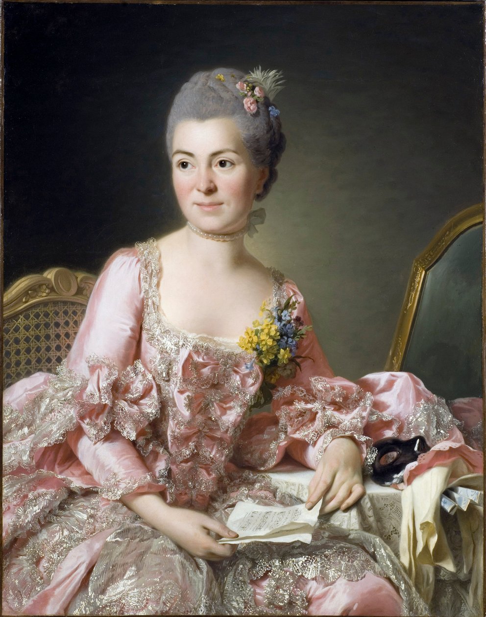 Portret Marie Suzanne (Marie-Suzanne) Giroust, Madame Roslin (1734-1772) Obraz Roslin, Alexander (Alexandre) (1718-1793) autorstwa Alexander Roslin