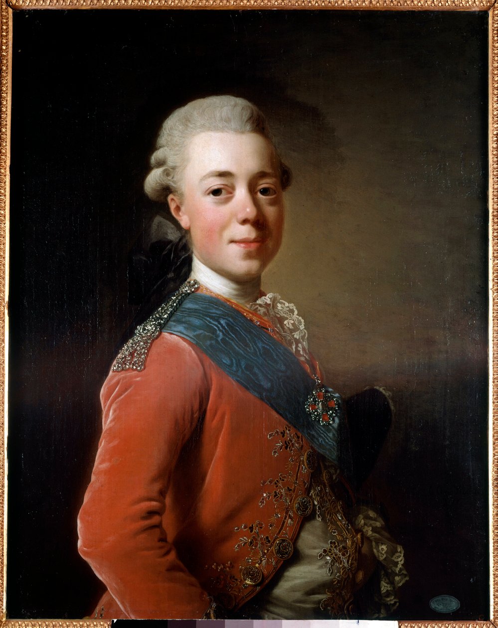 Portret Pawła I (1754 - 1801), cesarza Rosji. Obraz Aleksandra Roslina (1718 - 1793) Ec. Pozwany. autorstwa Alexander Roslin