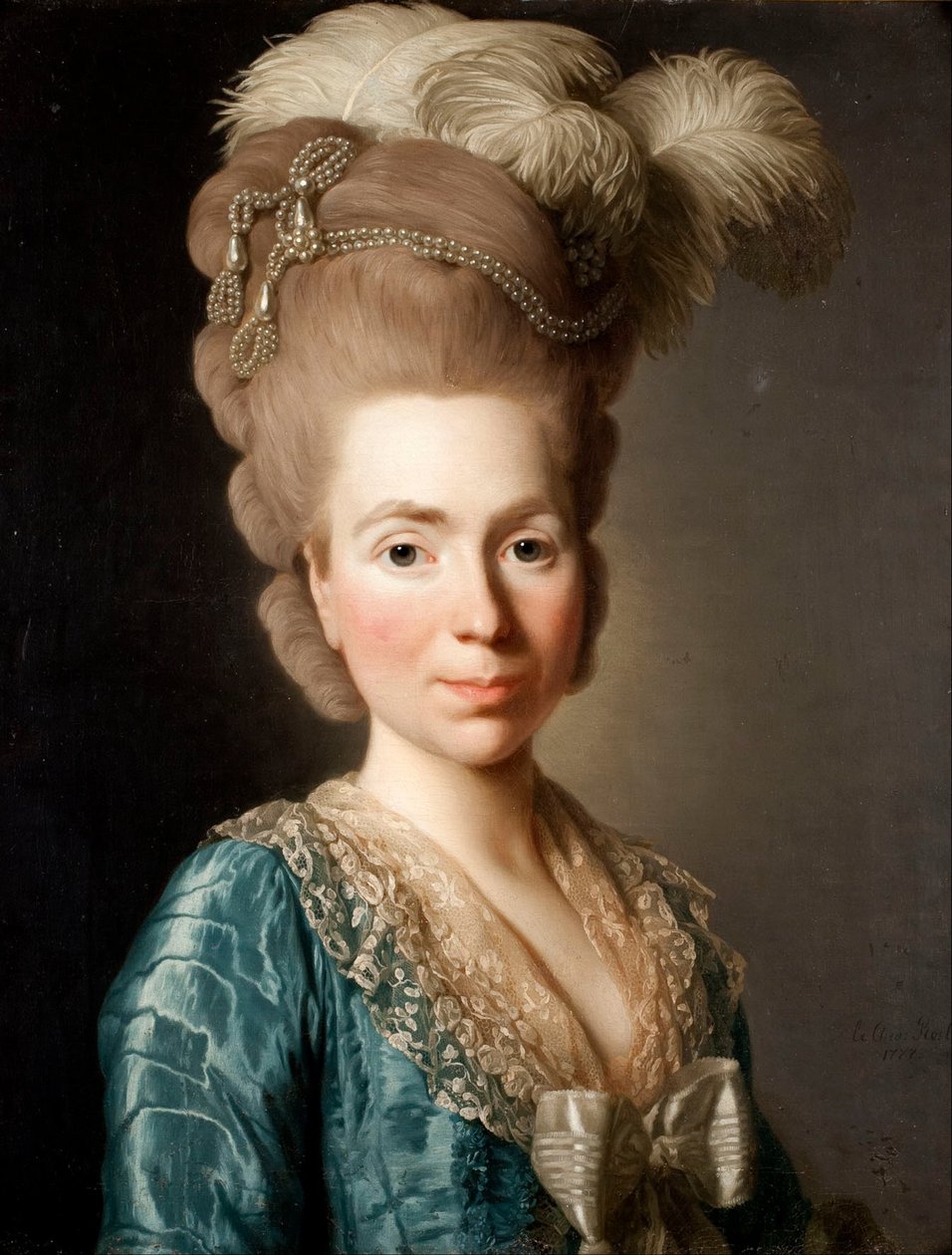 Portret księżniczki Natalii Pietrownej Galitzine 1741-1837, 1777 autorstwa Alexander Roslin