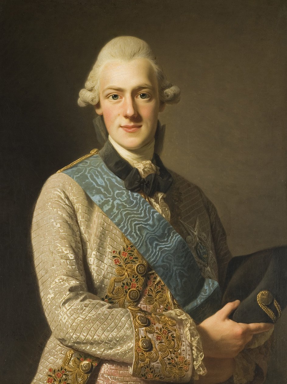 Szwedzki: Fredrik Adolf, 1750-1803, książę Szwecji, brat Gustawa III Książę Fredrik Adolf, brat Gustawa III autorstwa Alexander Roslin