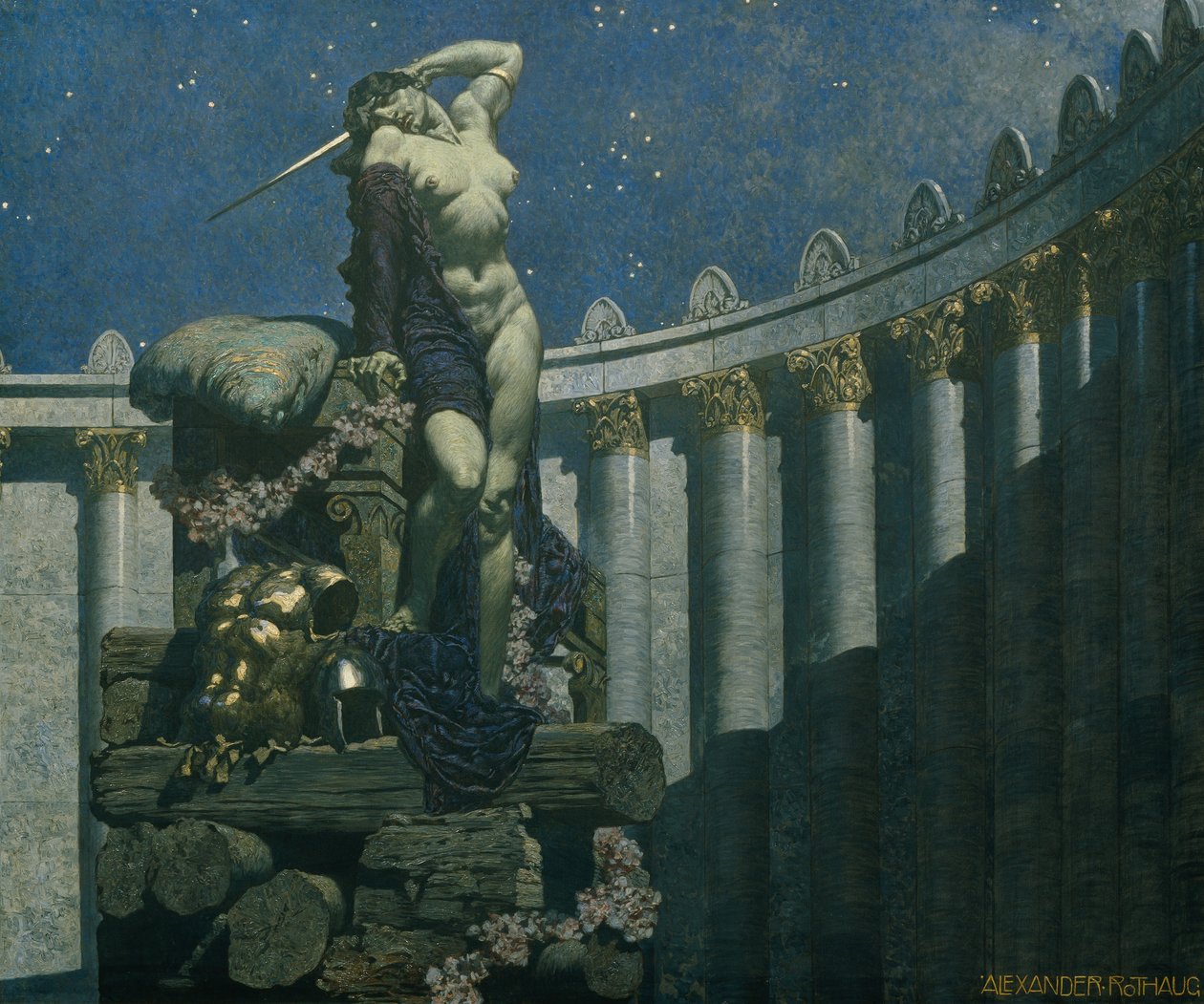 Dydona na stosie, 1935. autorstwa Alexander Rothaug
