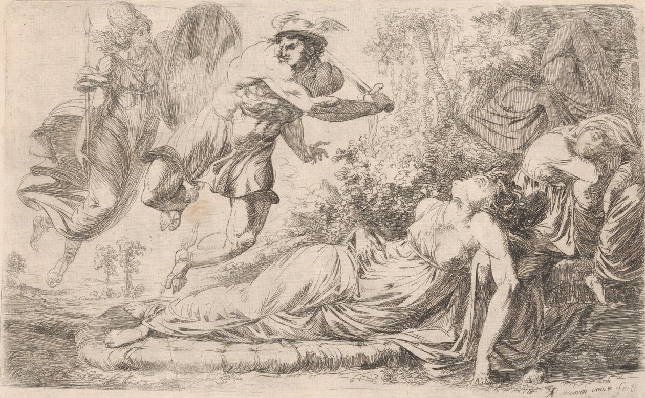 Perseusz i śpiąca meduza, 1774. autorstwa Alexander Runciman