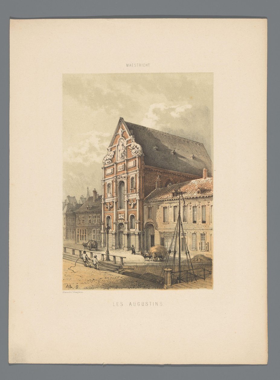 Kościół Augustianów w Maastricht Les Augustins (tytuł na obiekcie) Monuments de Maastricht (tytuł serii) autorstwa Alexander Schaepkens