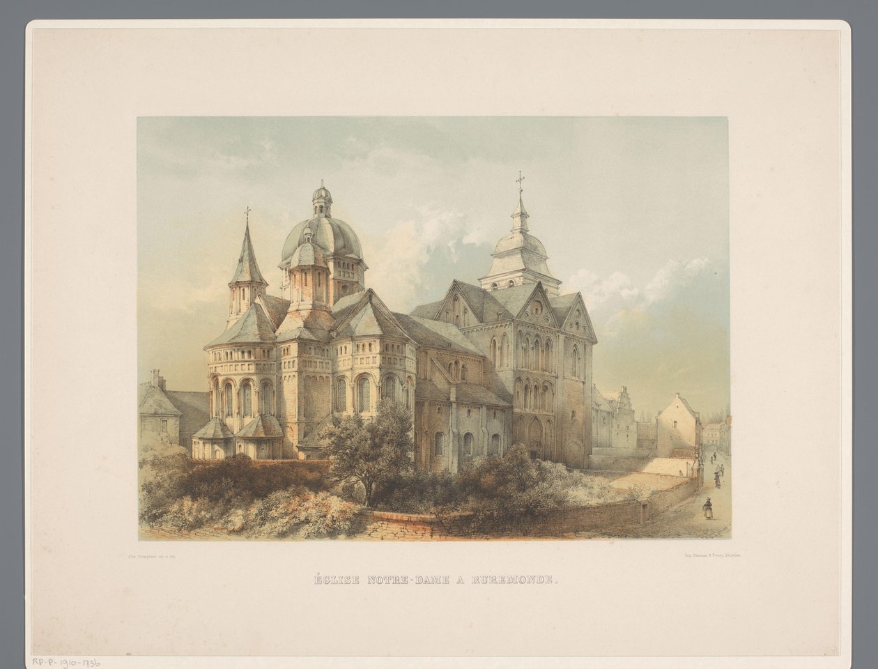Onze Lieve Vrouwe Munsterkerk te Roermond Kościół NMP w Roermonde (tytuł na obiekcie) Starożytne zabytki architektury od XI do XIII wieku w Limburgii (tytuł serii) autorstwa Alexander Schaepkens