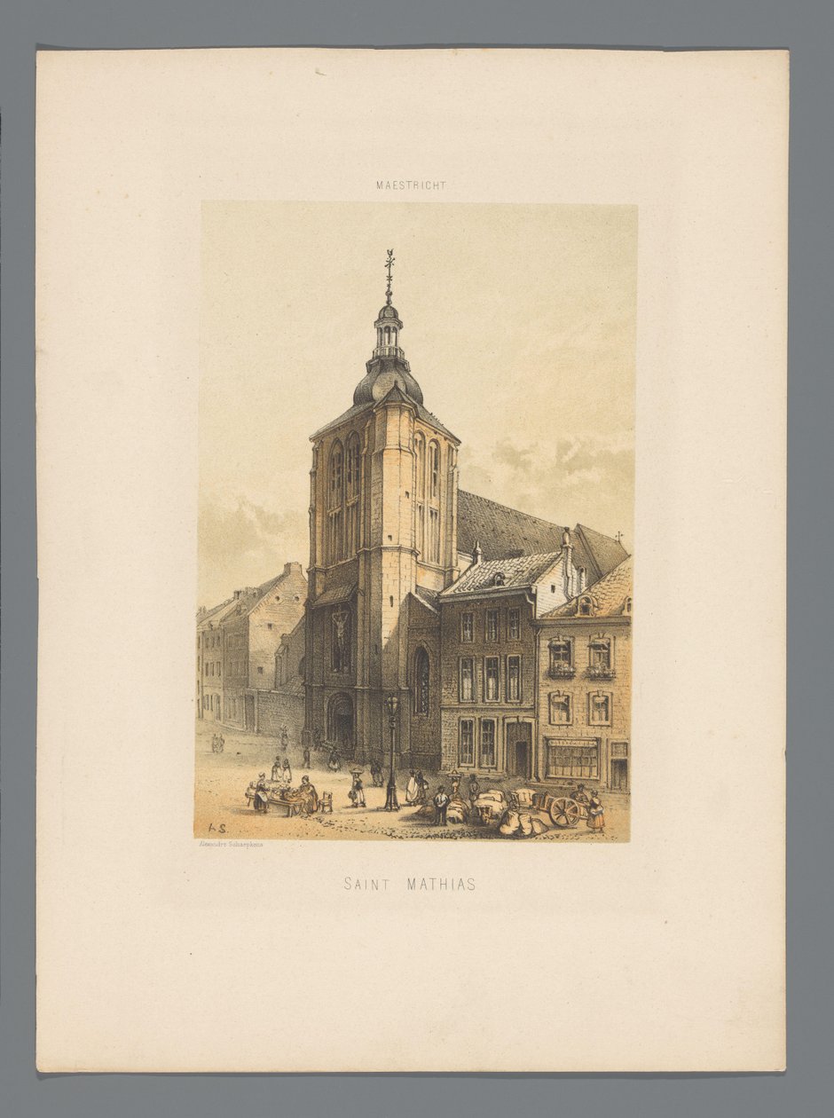 Kościół św. Macieja w Maastricht Św. Mateusz (tytuł na obiekcie) Monuments de Maastricht (tytuł serii) autorstwa Alexander Schaepkens