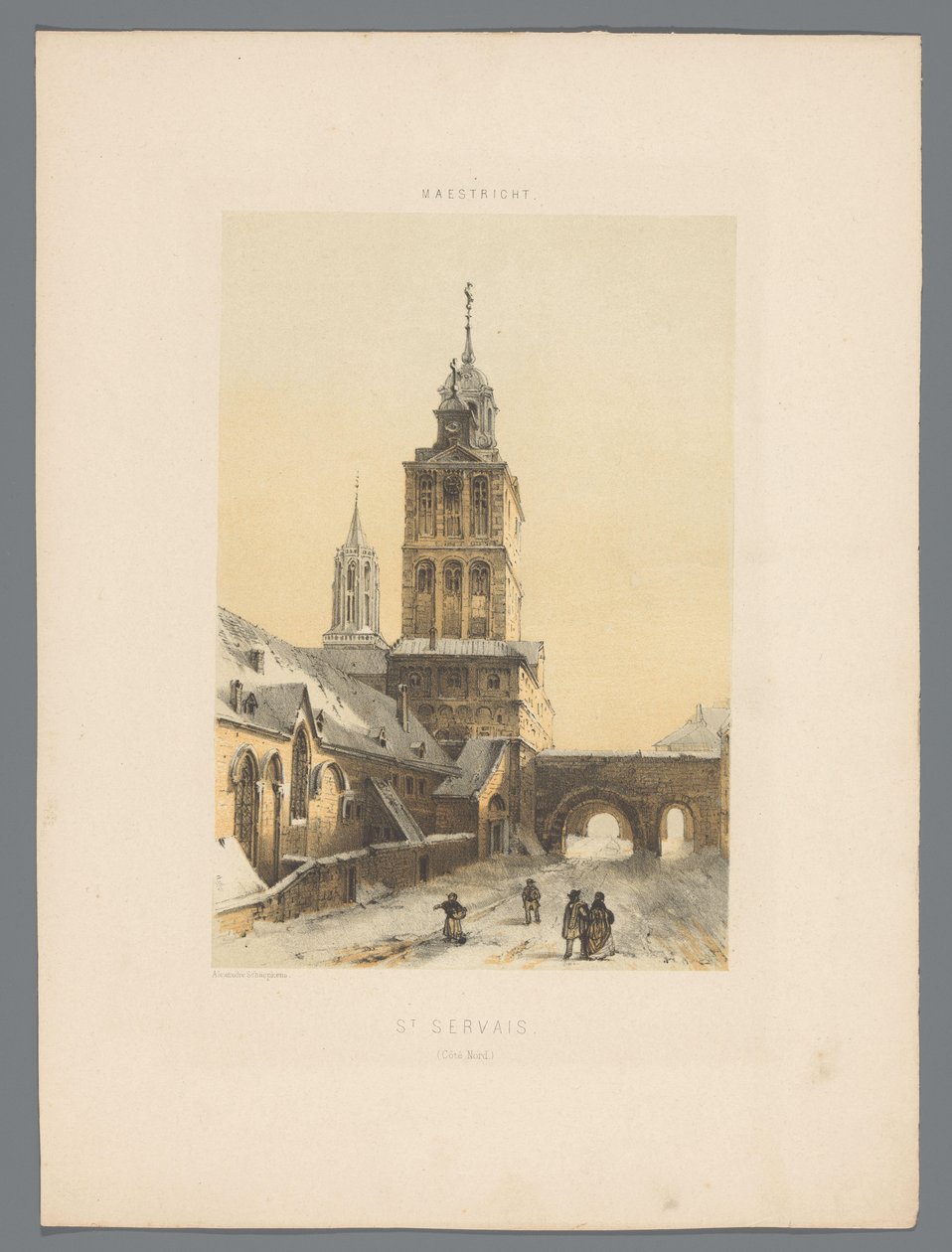 Bazylika św. Serwacego w Maastricht St Servais (Côté Nord) (tytuł na obiekcie) Monuments de Maastricht (tytuł serii) autorstwa Alexander Schaepkens