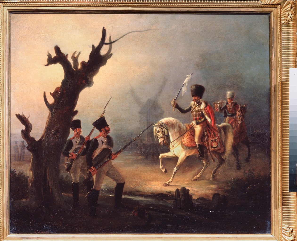 Posłowie tureccy (wysłannicy rozejmu) - Obraz Alexander Schwabe (1818-1872), olej na płótnie autorstwa Alexander Schwabe