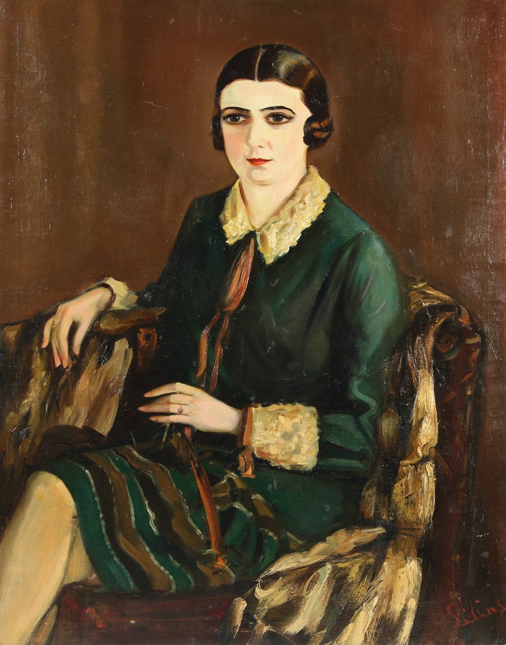 Portret Lilyi Brik 1891-1978, 1921 autorstwa Alexander Silins