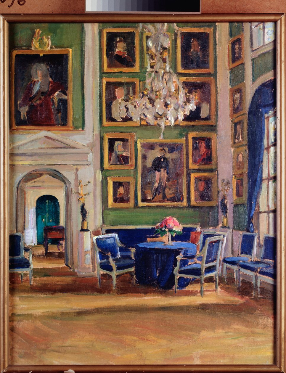 W sali recepcyjnej (w sali recepcyjnej) - Praca Aleksandra Walentynowicza Sredina (Sredina) (1872-1934), olej na tekturze - sztuka rosyjska, koniec XIX-początek XX w., modernizm - Muzeum Pamięci Puszkina, Sankt Petersburg autorstwa Alexander Sredin