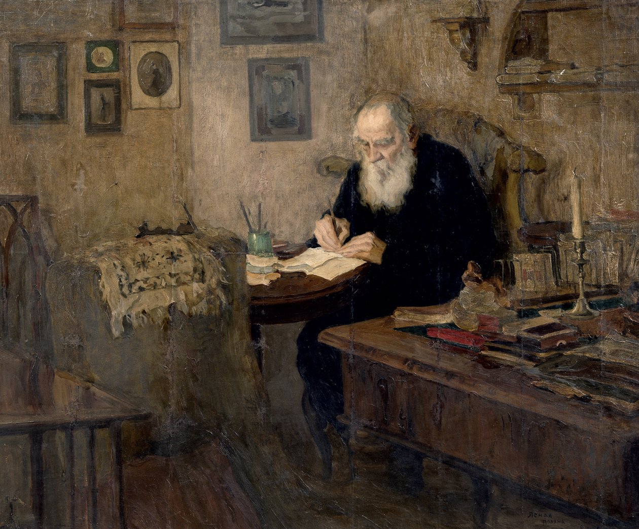 Portret Lwa Tołstoja autorstwa Alexander Viktorovich Moravov