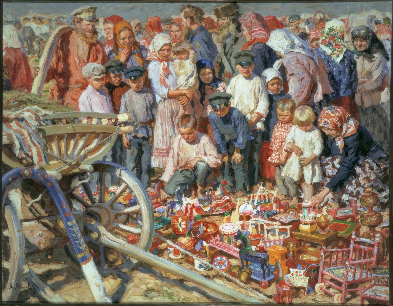 Sprzedawca zabawek na targach autorstwa Alexander Viktorowitsch Morawow
