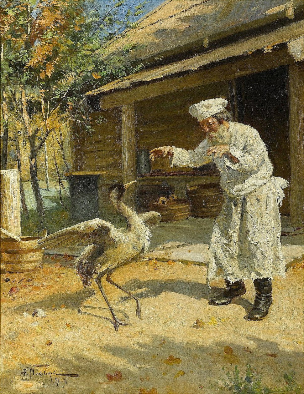 Tańczący żuraw, 1897 autorstwa Alexander Vladimirovich Makovsky