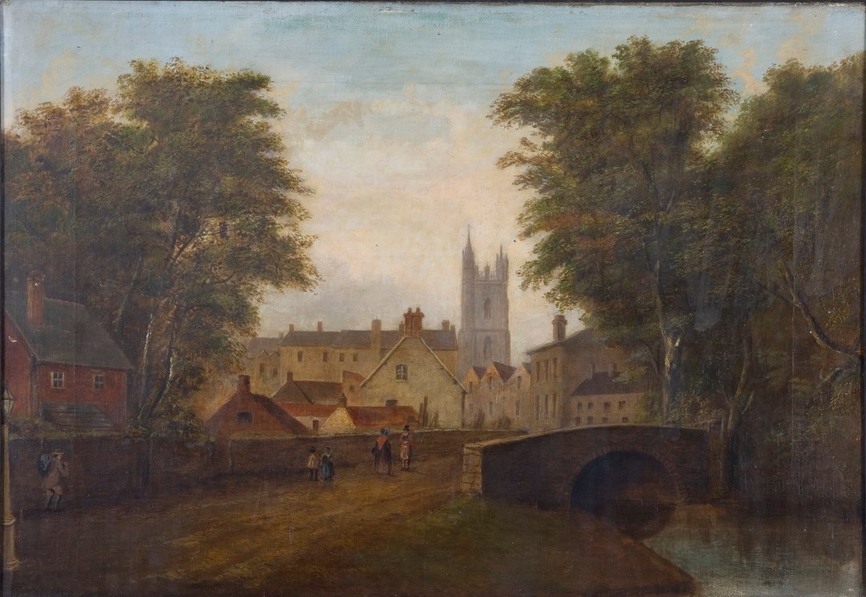 „Cardiff z North Road”, c1784 autorstwa Alexander Wilson