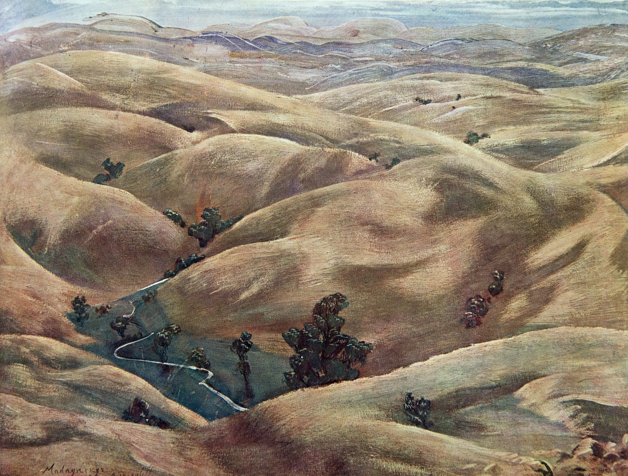 Les Haut Plateaux de Madagascar, z Rysunki i obrazy Afryki, wykonane podczas wyprawy Citroen Centre Afrique, druga misja Haardt Audouin-Dubreuil, wyd. Paryż, 1927 autorstwa Alexander Yakovlev