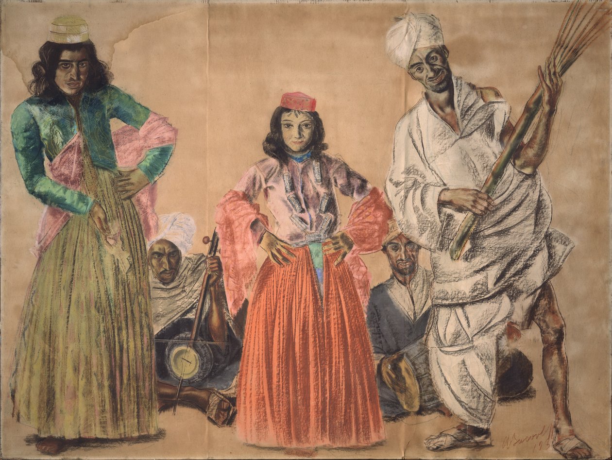 Muzycy w Srinagarze, 1932 autorstwa Alexander Yevgenyevich Yakovlev