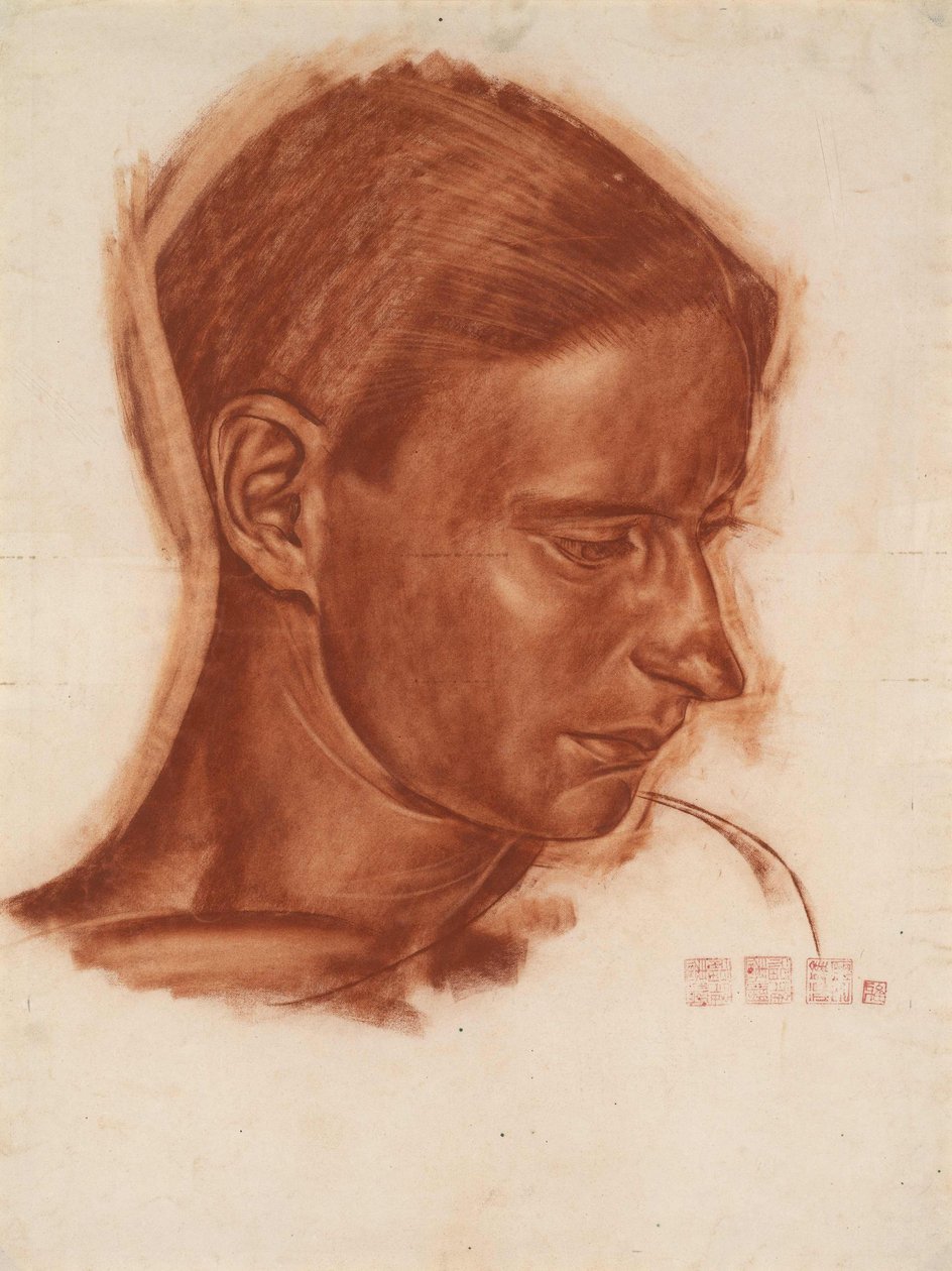 Portret artysty Wasilija Szuchajewa 1887-1973, koniec lat 20. autorstwa Alexander Yevgenyevich Yakovlev