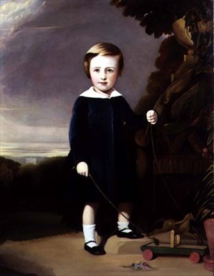 Portret dziecka z drewnianym blatem autorstwa Alexander Young