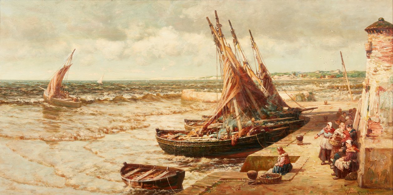Port St. Monance (olej na płótnie) autorstwa Alexander Young