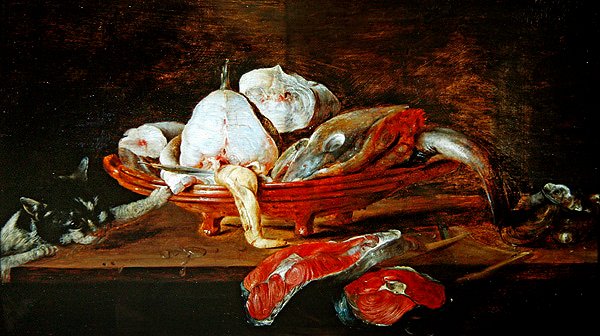 Martwa natura z rybami autorstwa Alexander van Adriaenssen
