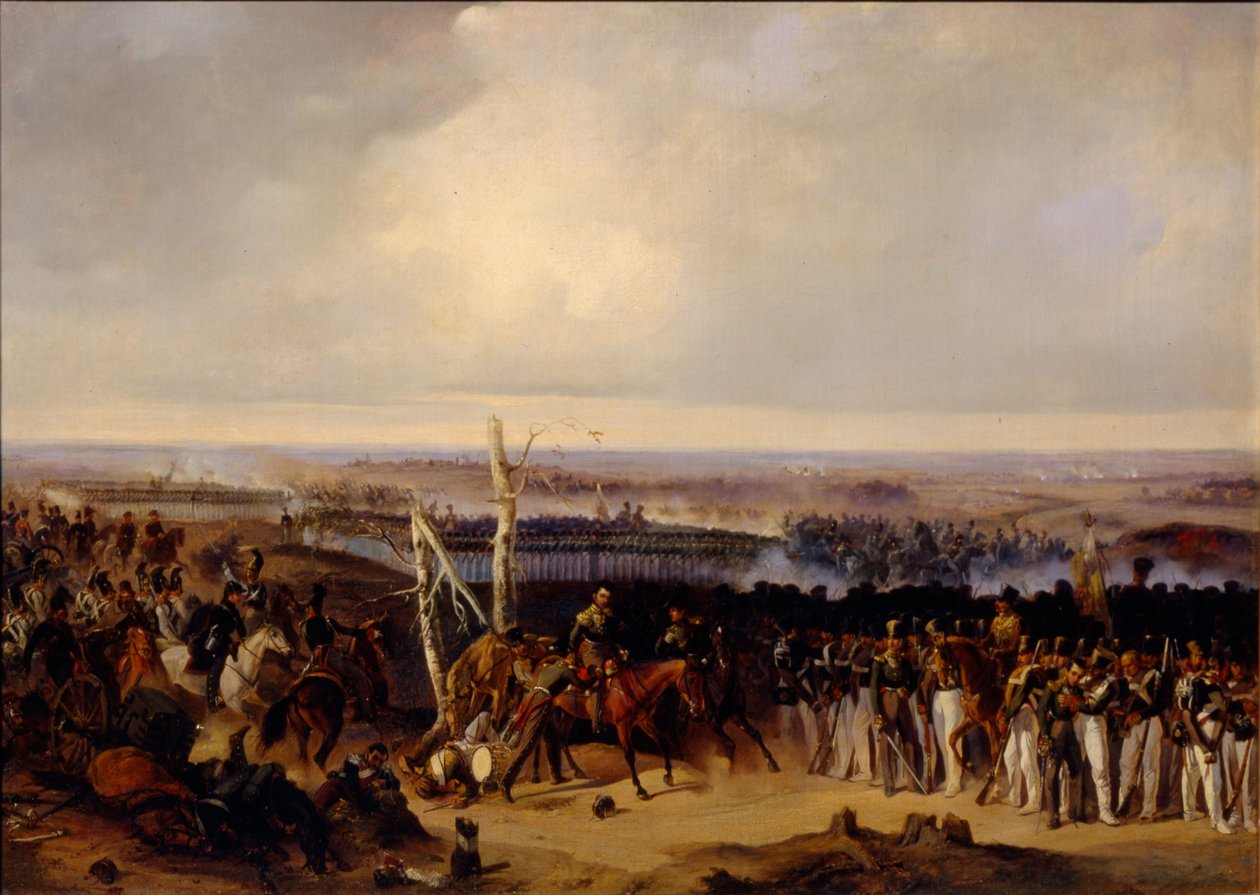 Pułk Izmailowski w bitwie pod Borodino 1812, lata 40. XIX wieku autorstwa Alexander von Kotzebue