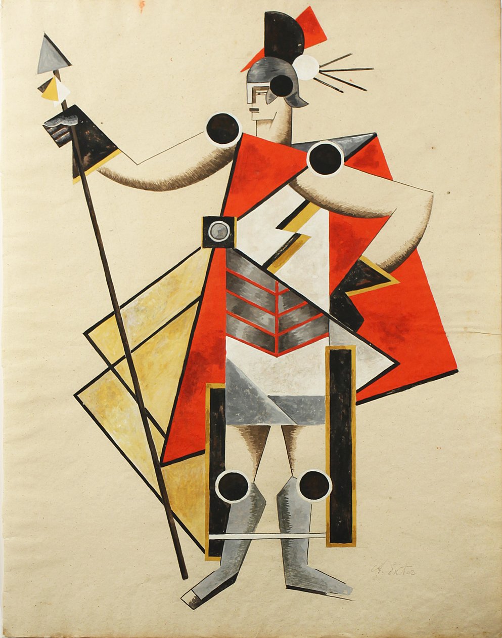 Projekt kostiumu do sztuki Niewidzialna dama, 1924 autorstwa Alexandra Alexandrowna Exter