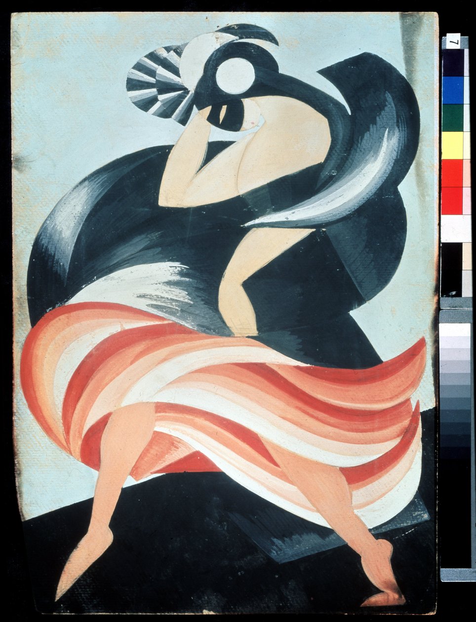 ""Maska kobieca"" Kostium dla postaci ze sztuki "Romeo i Julia" Williama Szekspira. Gwasz Alexandra Alexandrovna Exter (1882-1949) 1921 State Central A. Bakhrushin Theatre Museum, Moskwa, Rosja autorstwa Alexandra Alexandrowna Exter