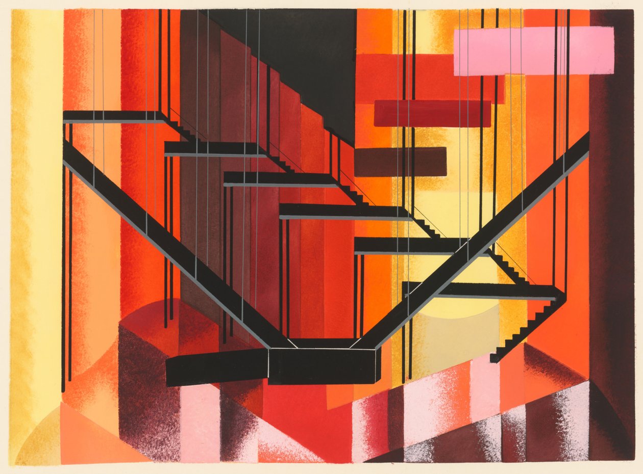 Projekt sceniczny z portfolio Decors de Théâtre, 1930. autorstwa Alexandra Alexandrowna Exter