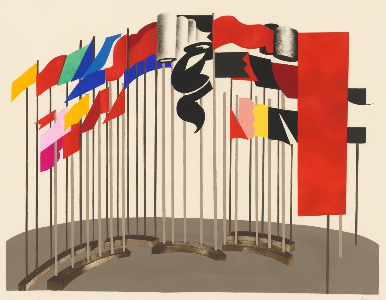 Projekt sceniczny z portfolio Decors de Théâtre, 1930. autorstwa Alexandra Alexandrowna Exter