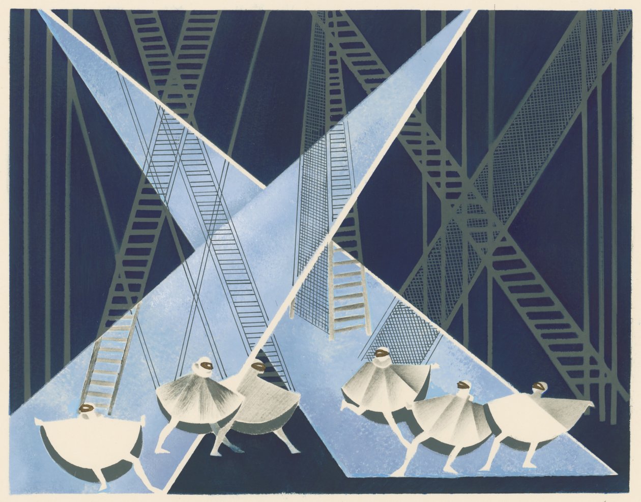 Projekt sceniczny z portfolio Decors de Théâtre, 1930. autorstwa Alexandra Alexandrowna Exter