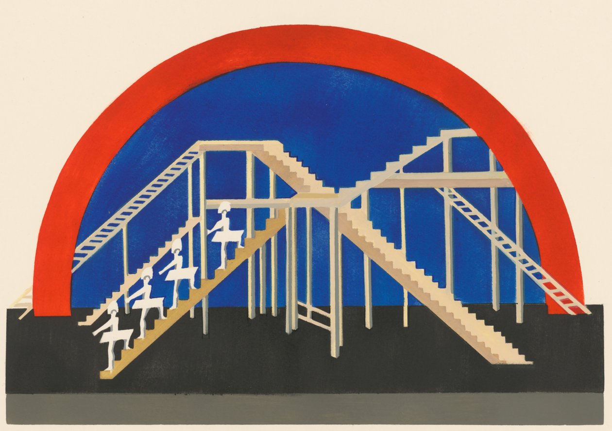 Projekt sceniczny z portfolio Decors de Théâtre, 1930. autorstwa Alexandra Alexandrowna Exter