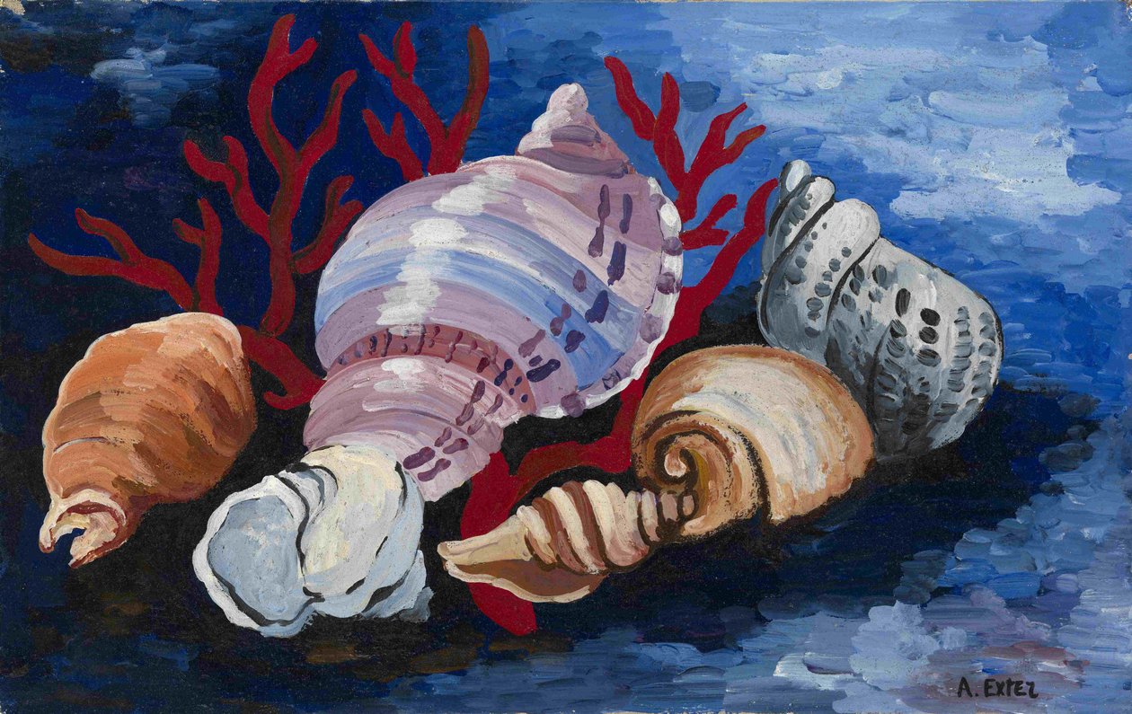 Martwa natura z muszelkami, ok. 1928 autorstwa Alexandra Alexandrowna Exter