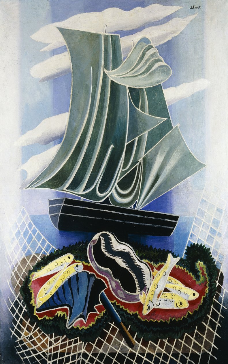 Łódź; Le Bateau, ok. 1936 (olej na płótnie) autorstwa Alexandra Alexandrowna Exter