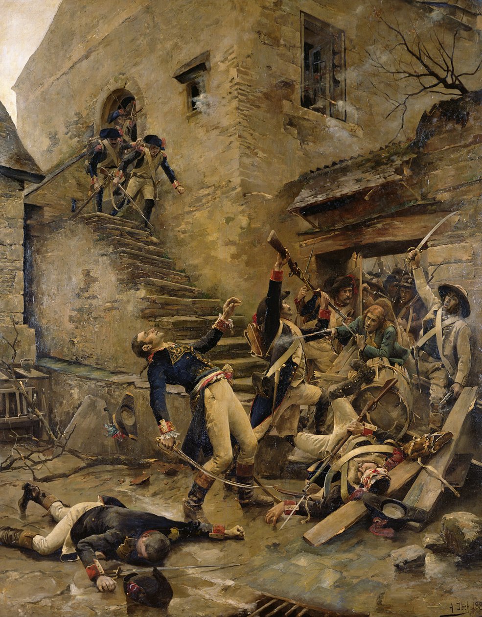Śmierć generała Beaupuy, 1888 autorstwa Alexandre Bloch