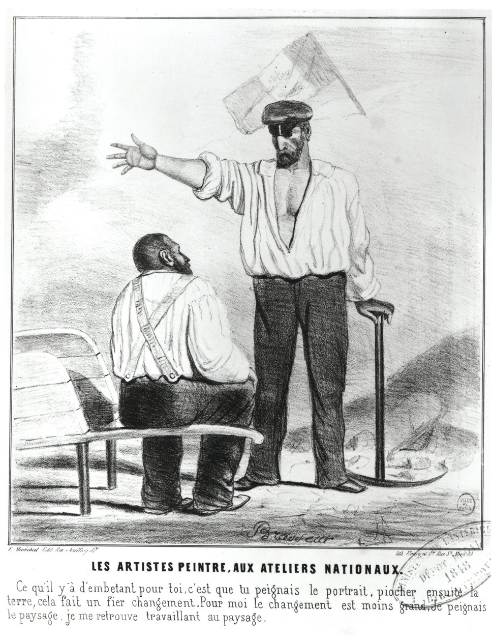 Malarze w Warsztatach Narodowych w okresie II Republiki Francuskiej, 1848 r. autorstwa Alexandre Brasseur