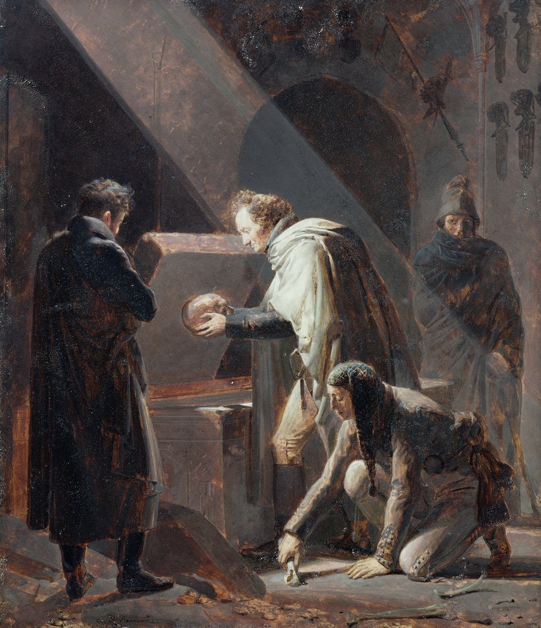 Доминик Вивант Денон (1747-1825) Поли булшиндаа Ле Сидийн ясыг сольсон нь autorstwa Alexandre Evariste Fragonard
