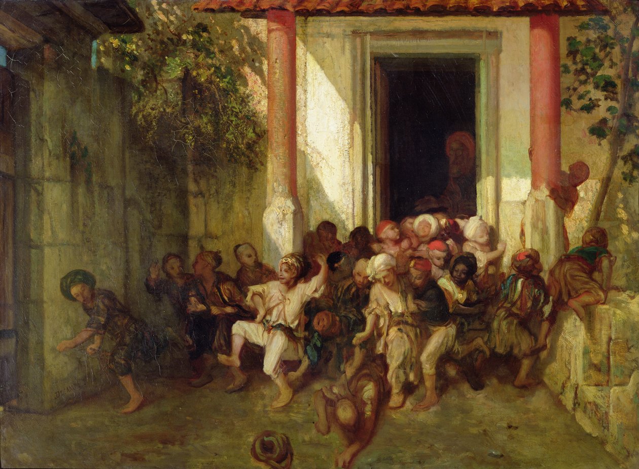 Opuszczenie szkoły tureckiej autorstwa Alexandre Gabriel Decamps