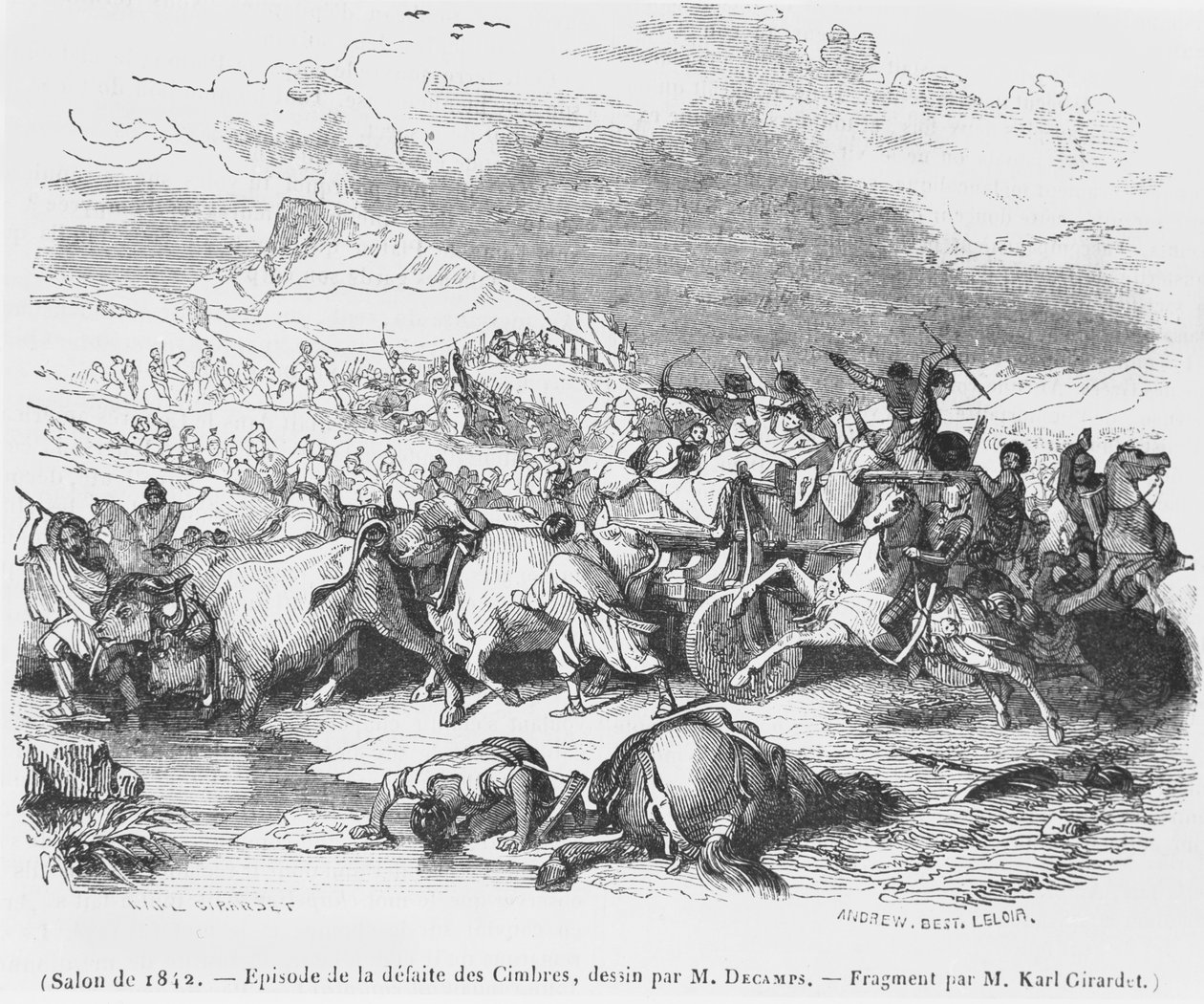 Pokonanie Cimbri autorstwa Alexandre Gabriel Decamps