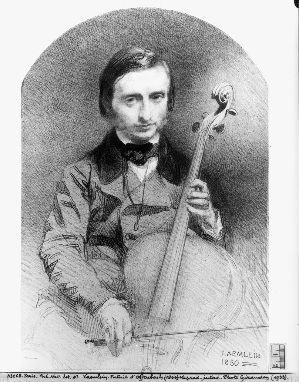 Portret Jacquesa Offenbacha (1819-80) 1850 autorstwa Alexandre Laemlein