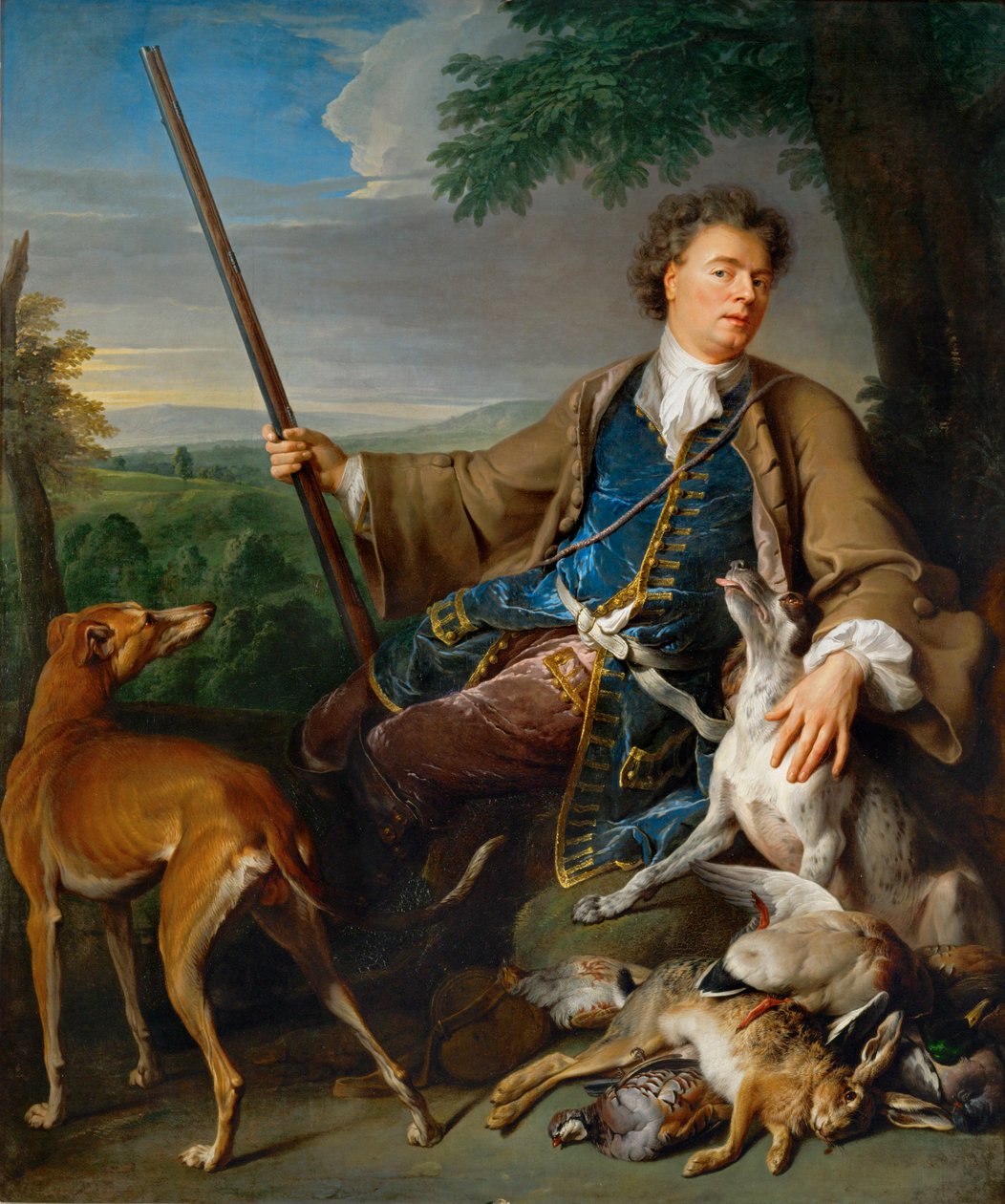 Portret artysty jako myśliwego, ok. 1699 (obraz na płótnie) autorstwa Alexandre Francois Desportes