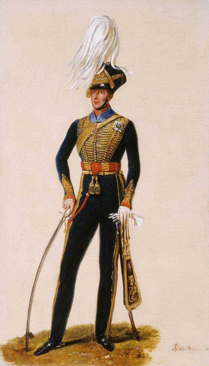 Generał porucznik Sir Thomas Downman (1776-1852) KCH Royal Horse Artillery, c.1832 (olej na tartaku) autorstwa Alexandre Jean Dubois Drahonet