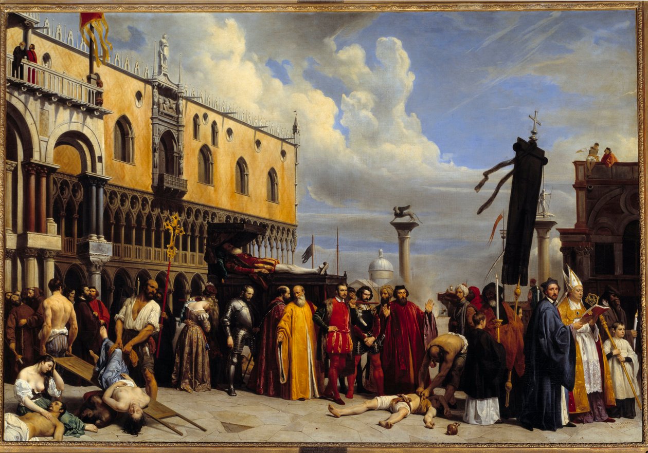 Honory pogrzebowe Tycjana (Tiziano Vecellio autorstwa Alexandre Jean Baptiste Hesse
