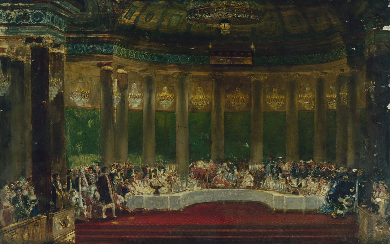 Uczta weselna Napoleona I w Tuileries, 2 kwietnia autorstwa Alexandre (1770 1844) Dufay
