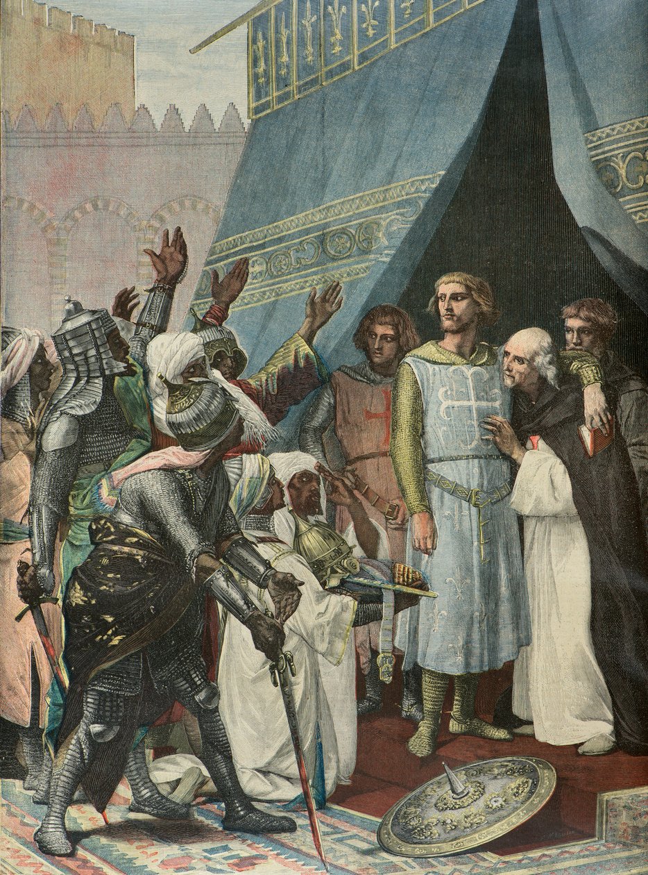 Święty Ludwik w Jerozolimie (rycina) autorstwa Alexandre (after) Cabanel