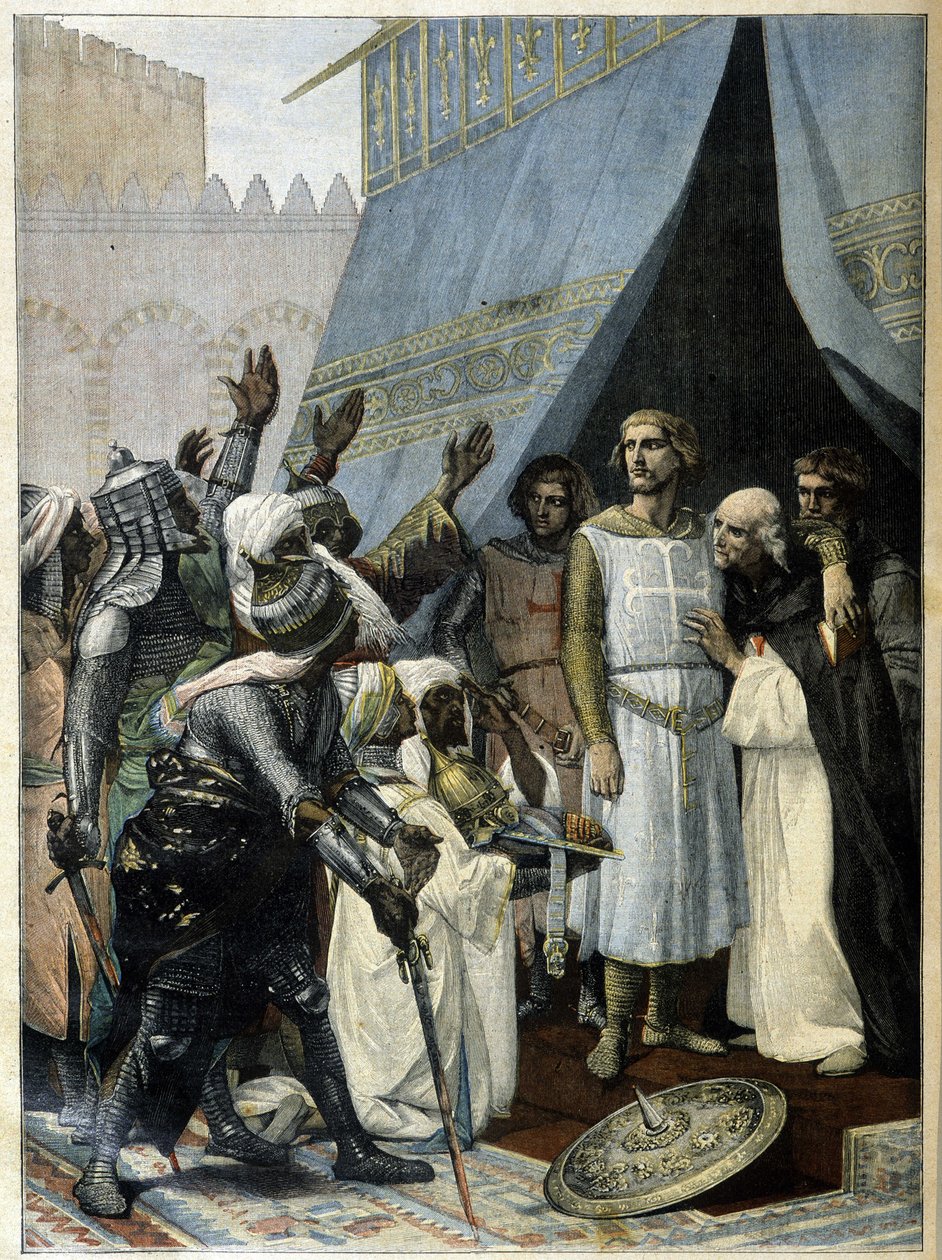 Św. Ludwik w Jerozolimie (z obrazu Cabanela) - w „Le Petite Journal” z 11 września autorstwa after Alexandre Cabanel