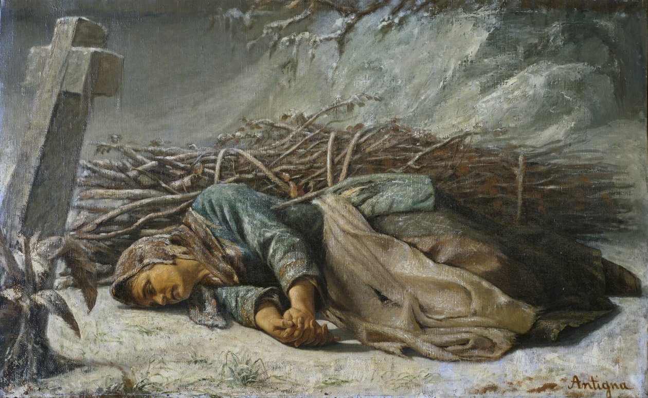 Biedna kobieta, 1857 autorstwa Alexandre Antigna
