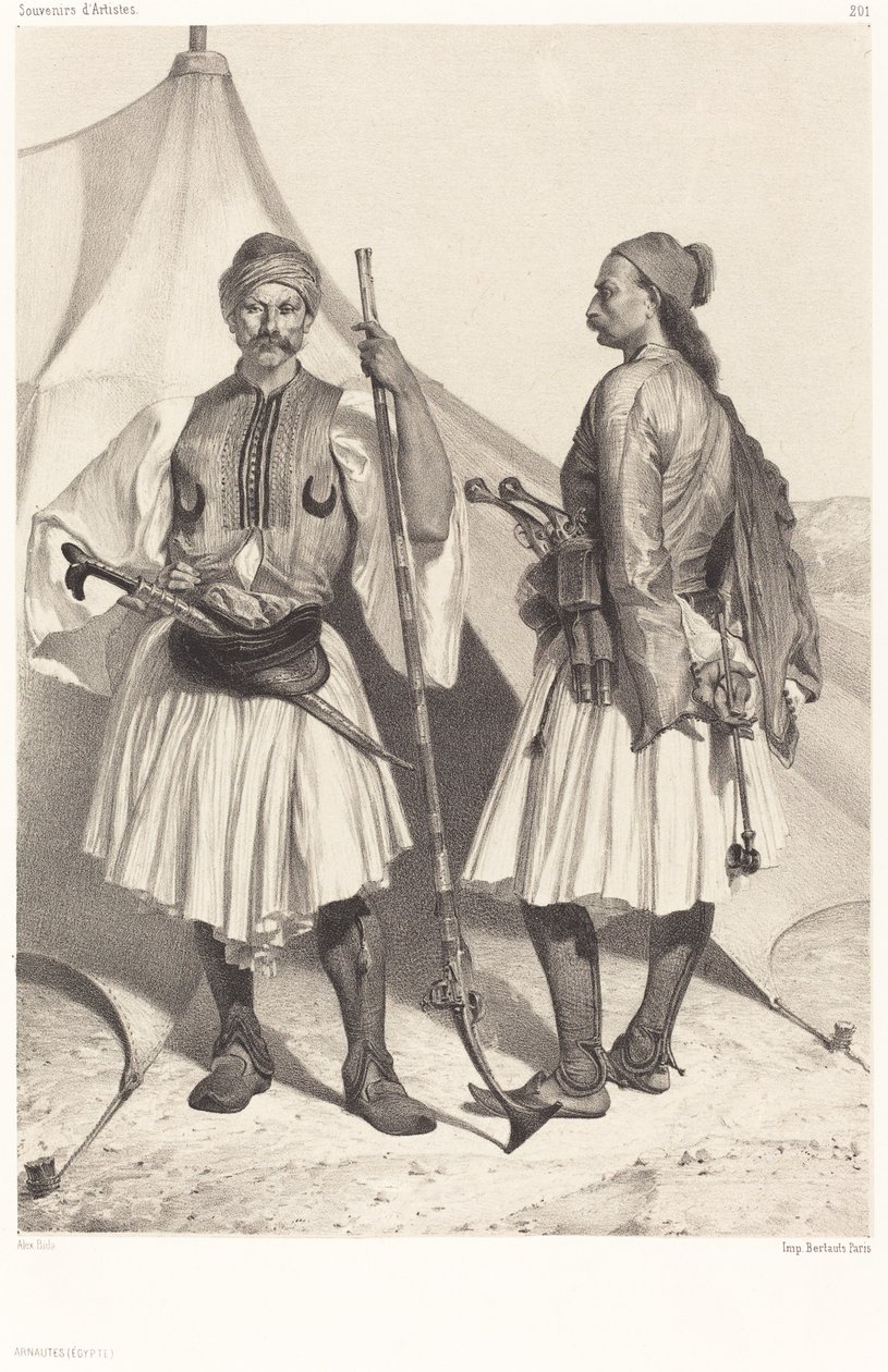 Arnautes, Egipt (Albańczycy, Egipt) autorstwa Alexandre Bida
